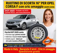 Spare Wheel Peugeot 208 16" 125/85 R16 Free Jack DOT2025 4 Holes