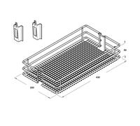 Spare Wire Storage Basket Mesh Chrome for 300 Pull Out Larder Unit
