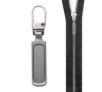 Spare Zipper Pull, Metal Replacement Zipper Pull Tabs, Zippers Handle Mend Fixer, Detachable Metal Extender and Repair Kit for Jacket, Jeans, Pants, Coat