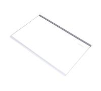 sparefixd Clear Glass Shelf with White Edge Trim Suitable for Candy