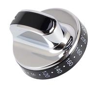 sparefixd for Belling Cooker Oven Temperature Knob Black and Chrome Silver