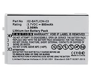 Sparepart: CoreParts Battery for Opticon Scanner 2.9Wh Li-ion 3.7V 800mAh, 02-BATLION-03, 11267 (2.9Wh Li-ion 3.7V 800mAh White, OPL-7724, OPL-7734, OPL-9700, OPL-9712, OPL-9713, OPL-9723)