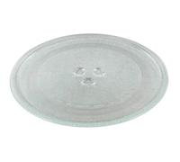 Spares Plus Microwave Turntable Glass Plate with 3 Fixers (245mm), Clear, Scratch Resistant