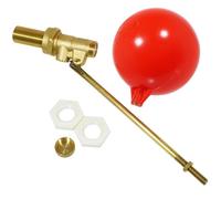 Spares2Go 1/2" Part 1 Valve High Pressure Side Entry Toilet Cistern Ballcock 4 1/2" Ball Float Kit