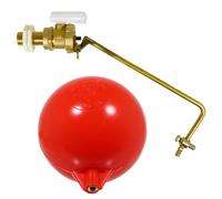 SPARES2GO 1/2" Part 2 Valve Low Pressure Side Entry Toilet Cistern Ballcock + 6" Ball Float Kit