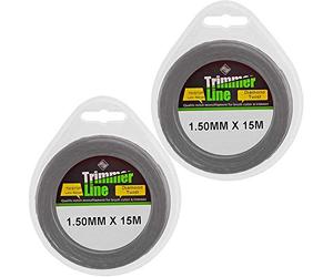 SPARES2GO 1.5mm Low Noise Strimmer Line Spool Refil for Black & Decker GL210 GL330 GL420 GL520 GL550 Strimmers (2 x Extra Long 15m)