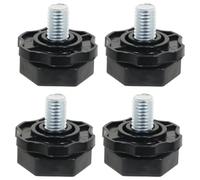 SPARES2GO 10mm Thread Adjustable Levelling Castor Foot Leg for Grundig Washing Machine (Pack of 4 Feet)