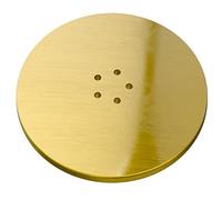 SPARES2GO 110mm Luxury Plug Cover for Shower Trap with 90mm Tray (Brushed Brass)