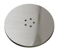 SPARES2GO 110mm Luxury Plug Cover for Shower Trap with 90mm Tray (Brushed Nickel)