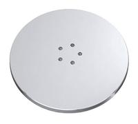 Spares2Go 110mm Luxury Plug Cover For Shower Trap With 90mm Tray (Chrome Silver)