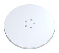 Spares2Go 110mm Luxury Plug Cover For Shower Trap With 90mm Tray (Matt White)