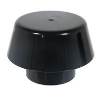 SPARES2GO 110mm Vent Extract Cowl Mushroom Soil Pipe Stack System Weather Ring Seal (Black)