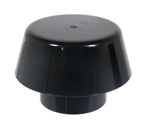 SPARES2GO 110mm Vent Extract Cowl Mushroom Soil Pipe Stack System Weather Ring Seal (Black)