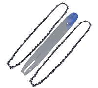 SPARES2GO 14" Chains & Bar Set Compatible with Bosch AKE30B AKE30LI AKE35B AKE40B PKE25 PKE30B Chainsaw (52 Links, 3/8″ LP, 35cm)