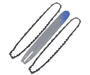 SPARES2GO 14" Chains & Bar Set compatible with Bosch AKE30B AKE30LI AKE35B AKE40B PKE25 PKE30B Chainsaw (52 Links, 3/8″ LP, 35cm)