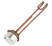 SPARES2GO 14" Copper Immersion Water Heater Element Copper Pocket + Thermostat