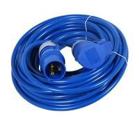 16A Extension Lead 14m 240V 1.5mm Extra Long Outdoor Caravan Motorhome Hook Up Power Cable (Blue)