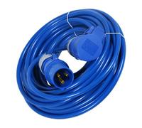 Spares2Go 16A Extension Lead 14M 240V 2.5mm Outdoor Caravan Motorhome Hook Up Heavy Duty Power Cable (Blue)