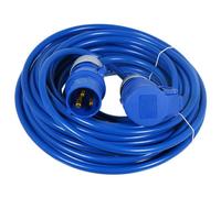 Spares2Go 16A Extension Lead 14M 240V 2.5mm Outdoor Construction Site Heavy Duty Generator Power Cable (Blue)