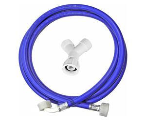 SPARES2GO 2.5m Hose and Y Piece Connector Inlet Splitter for Appliance Dishwasher Washing Machine (3/4 Inch BSP)