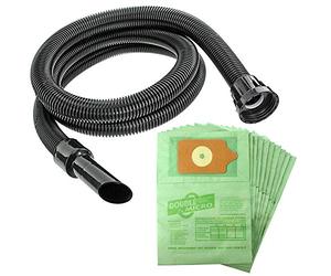 SPARES2GO 2.6m XL Hose Pipe & 10 Dust Bags for Numatic Henry Hetty James Basil Nuvac Hoover Vacuum Cleaner