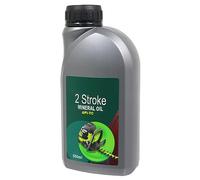 SPARES2GO 2 Stroke Low Smoke Mineral Oil for Petrol Lawnmower/Chainsaw 500ml (Pack of 1)