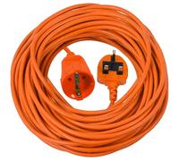 SPARES2GO 20m Mains Cable for Bosch AdvancedRotak UniversalRotak Lawnmower | Long 20 Metres for Outdoor Use with UK 3-pin Power Plug, Fits: 550, 650, 750