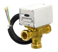 Spares2Go 22mm Motorised 3 Port Mid Position Valve Compatible With Honeywell V4073A Sunvic Sdv2211 Siemens Cmv322