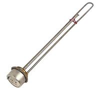 SPARES2GO 27" Incoloy Hard Water Immersion Heater Element + Incoloy Pocket + Thermostat