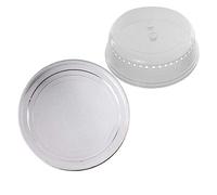 SPARES2GO 270mm Universal Smooth Flat Microwave Turntable Plate Dish (+ Cover Splash Guard)