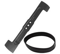 SPARES2GO 34cm Metal Blade compatible with Bosch Rotak 34 34R 34GC 340R 340ER Lawnmower + Drive Belt