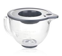 Spares2Go 4.7L Glass Mixing Bowl Jug For Kitchenaid Stand Mixer K40 5Ksm5Gb + Cover