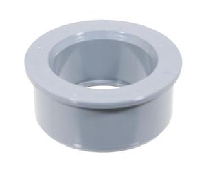 SPARES2GO 40mm Boss Adaptor Solvent Weld Soil Stack Waste Pipe Reducer Push Fit Seal Ring (Grey)