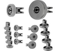 SPARES2GO 40mm Lower + 25mm Upper Basket Rack Wheels For Kenwood Dishwasher (Pack of 16-8 Large, 8 Small)