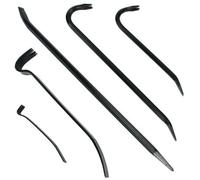 Spares2Go 5 Piece Crowbar Long Wrecking Crow Bar Steel Flat Large Pry Kit