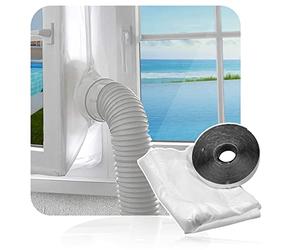 SPARES2GO AC Window Seal Vent Kit for Portable Air Con Conditioning Hose Universal