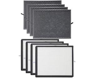 SPARES2GO Activated Carbon & HEPA Filter Kit Compatible with Levoit LV-PUR131 LV-H131 LV-131S LV-RH131S Air Purifier (Pack of 8 Filters)