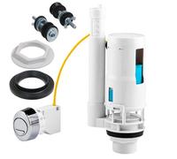 Adjustable Dual Flush Toilet Valve Concealed Cistern with Push Button (1.5" / 2" Outlet, 300mm Cable)