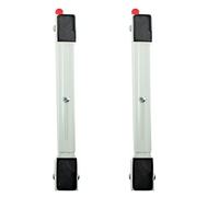 SPARES2GO Adjustable Extendable Appliance Trolley Roller Slider Wheels with Brakes for Oven Cooker Fridge Furniture Washing Machine (Set of 2)