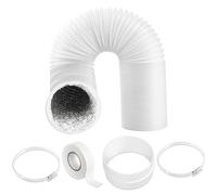 SPARES2GO Air Con Flexible Hose Pipe Insulated AC Vent Extension Kit for Portable Air Conditioners (6m x 5" / 125mm)