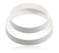 SPARES2GO Air Con Hose Adaptor 125 to 150mm 6" to 5" Round Reducer Increaser White Step Air Conditioning