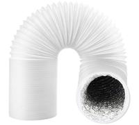 SPARES2GO Air Con Hose Flexible Heat Insulated AC Vent Pipe Duct for Logik Air Conditioning Portable Conditioner Units (6" x 3 Metres, White)
