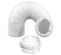 Spares2Go Air Con Vent Hose 3 Metre 5" 5.9" Duct Pipe Extension Threaded Coupler Connector Ring Kit