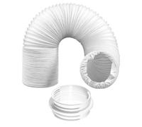 Spares2Go Air Con Vent Hose 6 Metre 5" 5.9" Duct Pipe Extension Threaded Coupler Connector Ring Kit