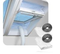 Spares2Go Air Con Window Seal Kit 2M For Velux Portable Ac (Double Zip, Universal, Waterproof, 200Cm/2000mm X 2 Pack)