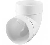 SPARES2GO Air Conditioner Bend Elbow Duct 90 Degree Vent Hose Pipe Tube Male Ducting Connector (5" / 125mm)