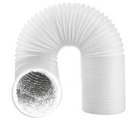 SPARES2GO Air Conditioning Duct Hose Flexible AC Vent Pipe Universal Foil Insulated (6" x 6 Metres, White)