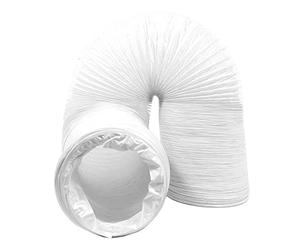 SPARES2GO Air Conditioning Duct Hose PVC Extra Long Flexible Vent Pipe Universal (5" x 10 Metres, 125mm White)