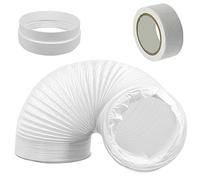 SPARES2GO Air Conditioning Vent Hose Connector Adaptor Kit (6" x 3m Duct Pipe + 6" 150mm Threaded Duct Outlet Ring + Sealing Tape)
