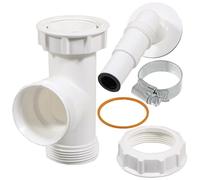 SPARES2GO Appliance Trap Adaptor 40mm 1 1/2" Washing Machine Dishwasher Waste Pipe Tee + Clip Kit